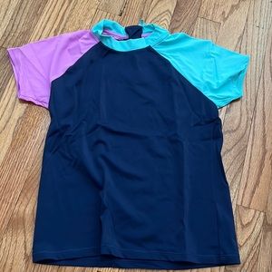 short sleeve swim top